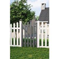 Living and Home 76x120cm Outdoor Arched Wooden Garden Gate Fence Door, Grey | Size: 76x120 cm