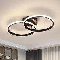 Pheashine Black 31cm Round Cross LED Ceiling Light 42W 4500K Aluminum Ra80