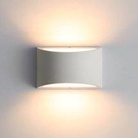 Pheashine White 20cm Geometric Plaster Wall Light 7W 3000K Warm White LED