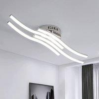 Pheashine Aluminum Iron 60cm Corrugated LED Ceiling Light 24W 4000K 2000LM in Silver