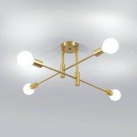 Pheashine Gold-Plated 71cm 4-Light Molecule Chandelier E27 Iron Ceiling Fixture in Gold