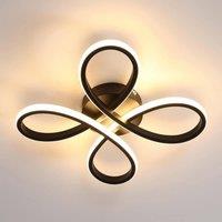 Pheashine Black 30cm Flower LED Ceiling Light 30W 3000K Warm White Acrylic