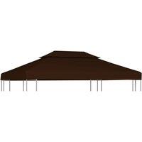 Berkfield Home 2-Tier Gazebo Top Cover 310 g/m 4x3 m Brown
