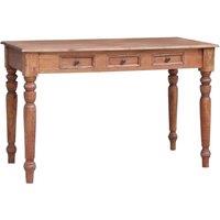 Berkfield Home Desk with Drawers 117x57x75 cm Solid Reclaimed Wood in Brown | Size: 117 x 57 x 75 cm