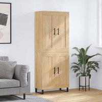 Berkfield Home Highboard Sonoma Oak 69.5x34x180 cm Engineered Wood in Brown