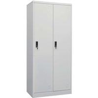 Berkfield Home Wardrobe Light Grey 80x50x180 cm Steel | Size: 80 x 50 x 180 cm