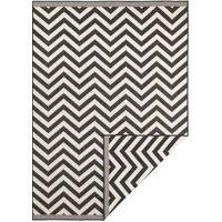 THE RUGS Palma Indoor Outdoor Reversible Rug Durable Soft for Living Room in Black | Size: 240 cm x 340 cm