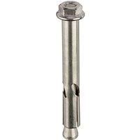 JCP CONSTRUCTION PRODUCTS A4-316 Sleeve Anchors Hex Nut 8mm/M6 x 65 - Box of 100 in Silver