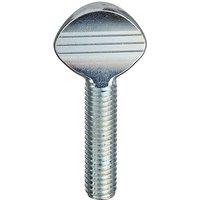 Unifix Steel Shoulderless Thumbscrews BZP M6 x 25 - Box of 300 in Silver