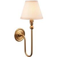 Netlighting Santiago Wall Light Fabric Ivy Shade 16cm B22 in White