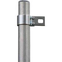 Primrose 5m Silver Galvanised Steel Round Shade Sail Fixing Pole with Bracket