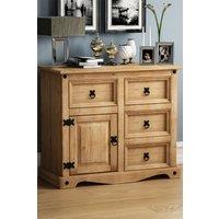 Home Discount Vida Designs Corona 1 Door 4 Drawer Sideboard Storage Organizer in Brown