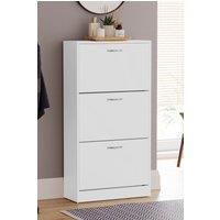 Home Discount Vida Designs 3 Drawer Shoe Storage Cabinet Rack Organizer in White