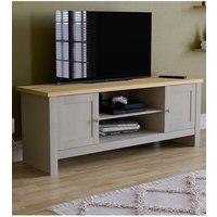 Home Discount Vida Designs Arlington 2 Door TV Unit Storage Shelves Up to 60 Inches in Grey