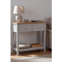 Home Discount Vida Designs Arlington 2 Drawer Console Table Storage Organizer in Grey