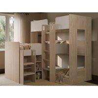 Flair Bode Triple Sleeper Bed in Light Oak | Size: Single