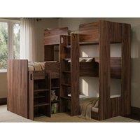 Flair Bode Triple Sleeper Bed in Walnut | Size: Single