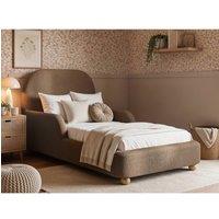 Flair Kira Upholstered Single Bed in Brown