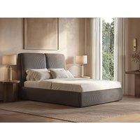 Solace+Co Lydia Ottoman Bed Brown | Size: King