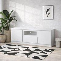 Wyld Haus Hemingway 136cm White Wooden TV Cabinet 2 Door 1 Drawer