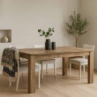Wyld Haus Juniper Extending 6 Seater Chestnut Wood Effect Dining Table in Natural