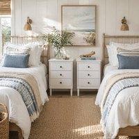 Wyld Haus Latato Set of 2 White Bedside Tables 3 Drawers Each