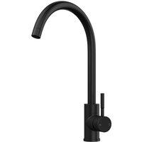 Balterley Round Single Lever Kitchen Sink Mixer Tap, Top Fix Installation, Black