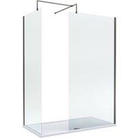Balterley Walk-In Wetroom Bundle, Gunmetal, 1600x800mm in Silver