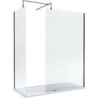Balterley Walk-In Wetroom Bundle, Gunmetal, 1700x800mm in Silver