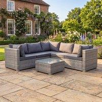 Rosewood & Stone Home Anglesey - 5 Seat L-Shape Modular Set in Grey on Grey
