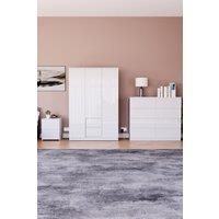 Home Discount Vida Designs Glinton 3Pc Bedroom Set(2Dr Bedside, 8Dr Chest, Wardrobe) in White