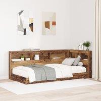 Berkfield Home Storage Headboard with Shelf with Headboard with Storage Old wood 90 cm Engineered wood in Brown