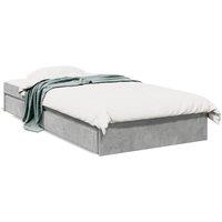 Berkfield Home Bed Frame with Drawers without Mattress Concrete Grey 100x200 cm