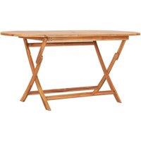 Berkfield Home 7 Piece Folding Outdoor Dining Set Solid Teak Wood in Brown