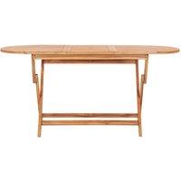 Berkfield Home Folding Garden Table 160x80x75 cm Solid Teak Wood in Brown | Size: 160 x 80 x 75 cm