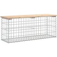 Berkfield Home Garden Bench Gabion Design 103x31.5x42 cm Solid Wood Pine in Brown
