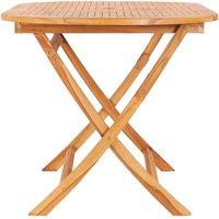 Berkfield Home Elegant Folding Garden Table 160x80x75 cm Solid Teak Wood in Brown | Size: 160 x 80 x 75 cm