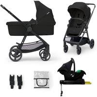 Kinderkraft NEWLY 4in1 Travel System Bundle Stroller & Carrycot Birth to 22kg in Black