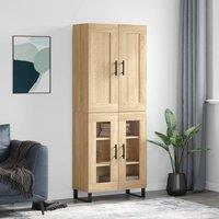 Berkfield Home Highboard Sonoma Oak 69.5x34x180 cm Engineered Wood in Brown