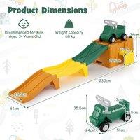 CASART Up Down Roller Coaster Expandable Roller Coaster Kid Ride Toy in Orange