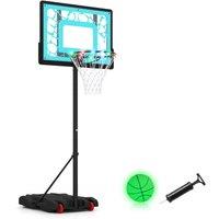 Costway Gymax Pool Basketball Hoop 8Height Adjustable Swimming Pool Basketball in Black