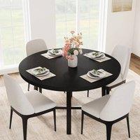 Havendro 120cm Round Dining Table 4-6 Steel Leg in Black