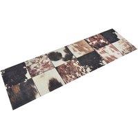 Berkfield Home Kitchen Rug Washable Animal Skin 60x180 cm Velvet