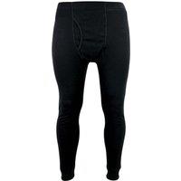 THMO Men's Thermal Super Soft & Warm Long Johns Bottoms in Black | Size: XL