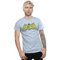 DC Comics Men's Batman Crackle Logo T-Shirt in Grey | Size: XL