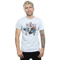 Marvel Men's Spider-Man Graffiti Pose T-Shirt in Grey | Size: Medium