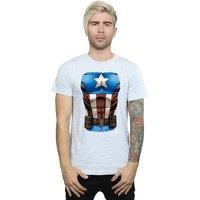 Marvel Men's Captain America Chest Burst T-Shirt in Grey | Size: Medium