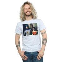 DC Comics Men's Batman TV Series Dynamic Duo Photograph T-Shirt in Grey | Size: Medium