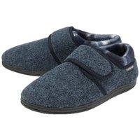 Dunlop Men's Orthapedic Easy Close Velcro Slippers in Navy | Size: 9
