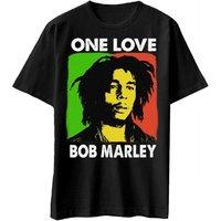 Bob Marley Men's One Love Cotton T-Shirt in Black | Size: Small